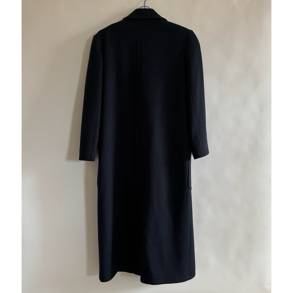 Vintage Harve Benard Womens 100% Wool Long Overcoat Navy Union Made ILGWU Pocket - Picture 6 of 9